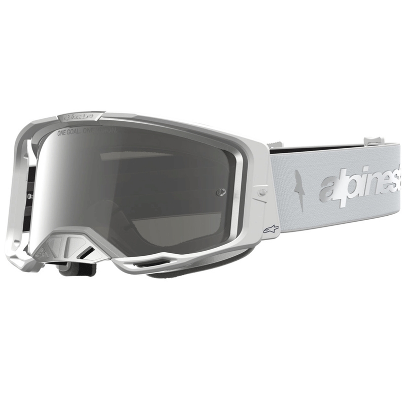 Alpinestars Vision 8 Amber weiß-silberne Motocross-Brille