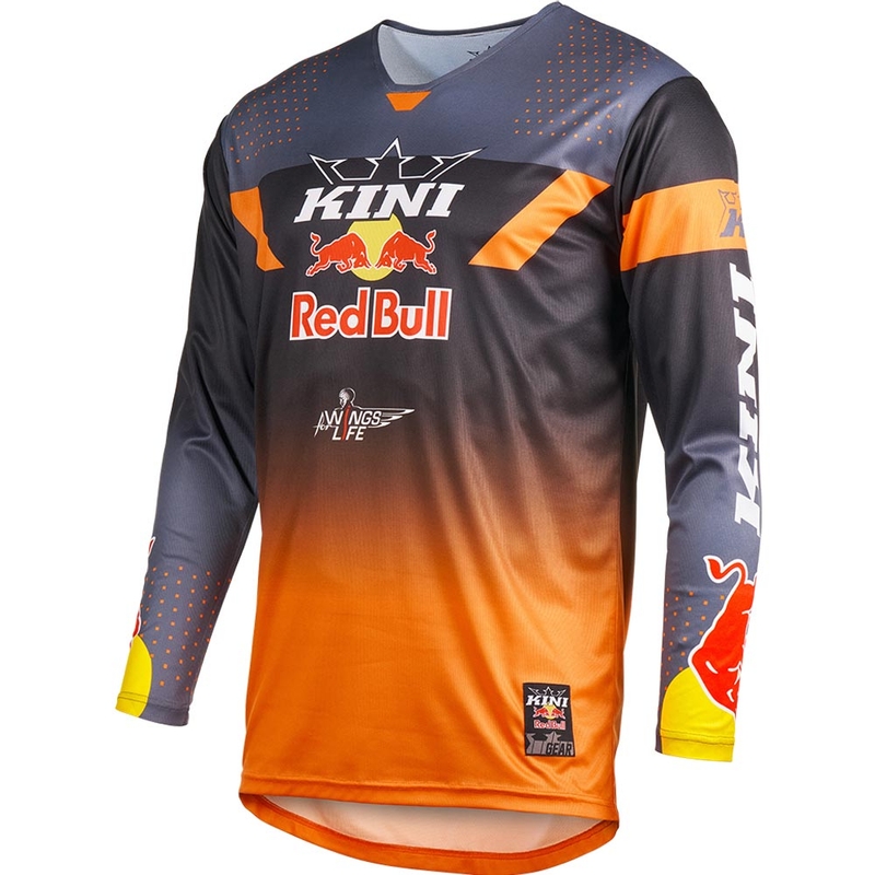 Motocross-Trikot KINI Red Bull 2.0 MXC grau-orange