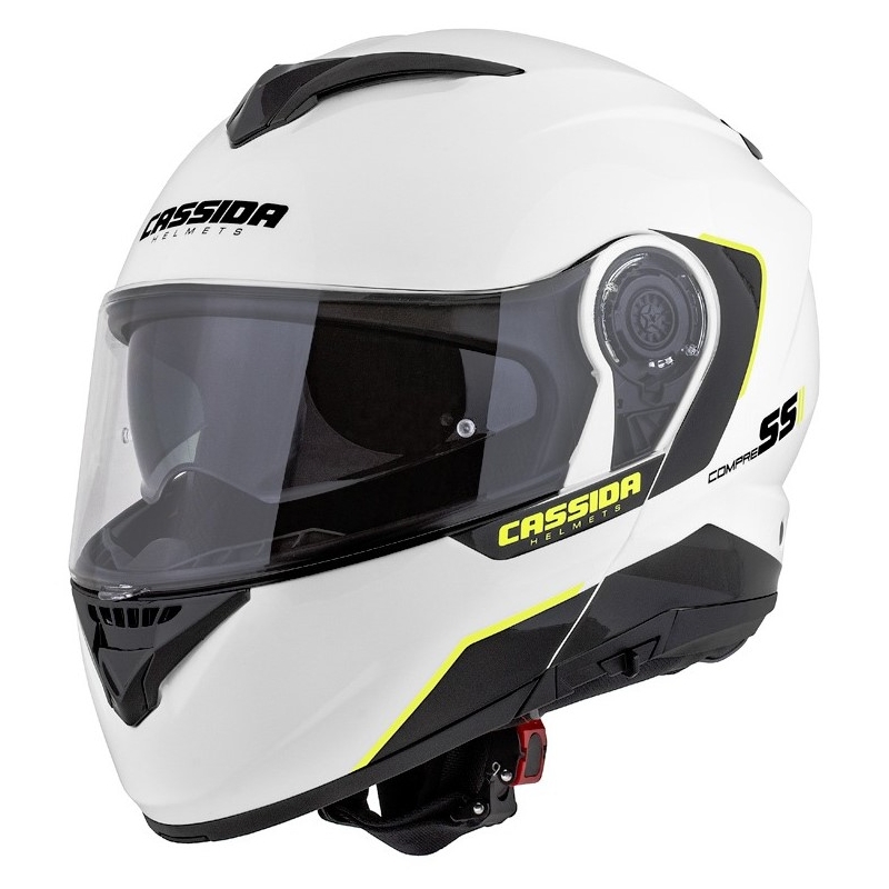 Cassida Compress 2.0 Refraction weiß-schwarz-fluo gelb Motorradhelm