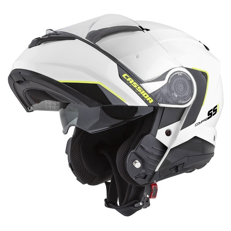 Cassida Compress 2.0 Refraction weiß-schwarz-fluo gelb Motorradhelm