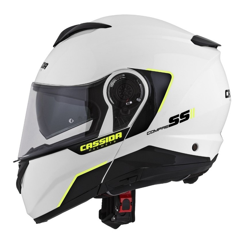 Cassida Compress 2.0 Refraction weiß-schwarz-fluo gelb Motorradhelm