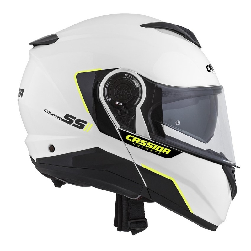 Cassida Compress 2.0 Refraction weiß-schwarz-fluo gelb Motorradhelm