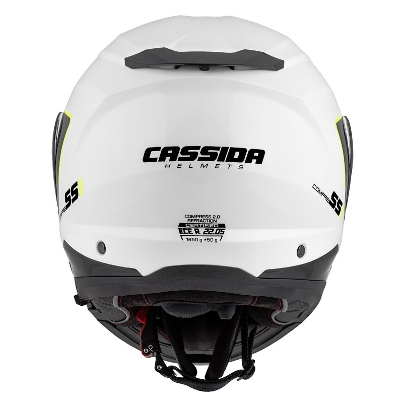 Cassida Compress 2.0 Refraction weiß-schwarz-fluo gelb Motorradhelm
