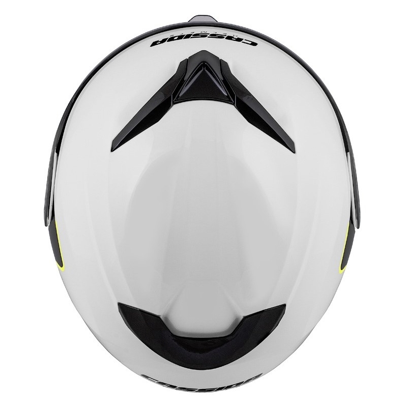 Cassida Compress 2.0 Refraction weiß-schwarz-fluo gelb Motorradhelm