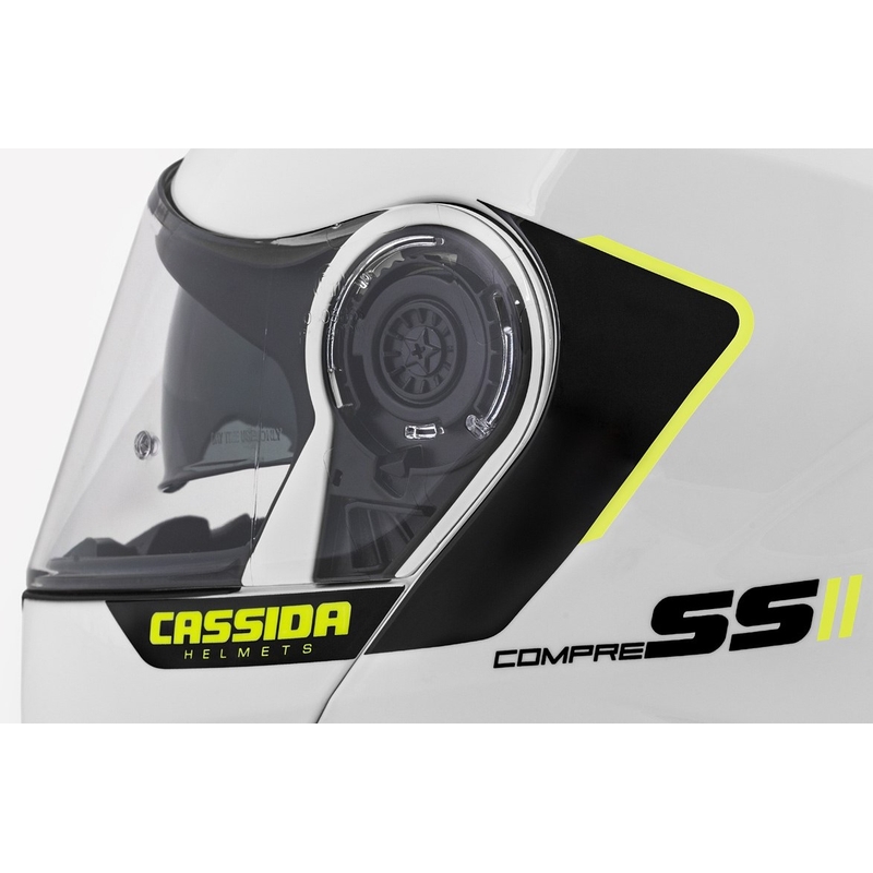 Cassida Compress 2.0 Refraction weiß-schwarz-fluo gelb Motorradhelm