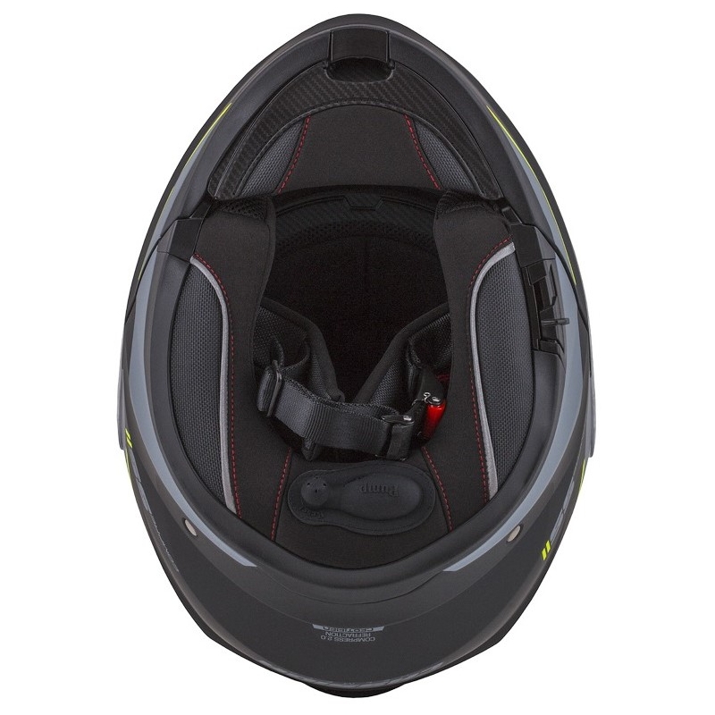 Cassida Compress 2.0 Refraction schwarz-grau-fluo gelb klappbarer Motorradhelm Ausverkauf
