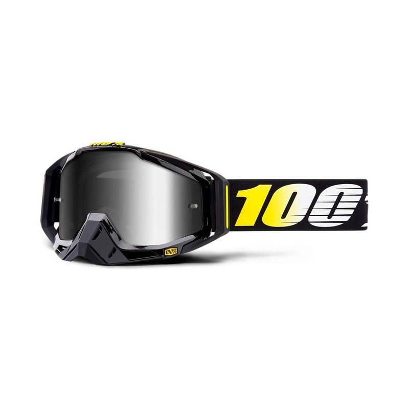 Motocrossbrille 100% RACECRAFT Cosmos 99 (silber verspiegeltes Plexiglas)