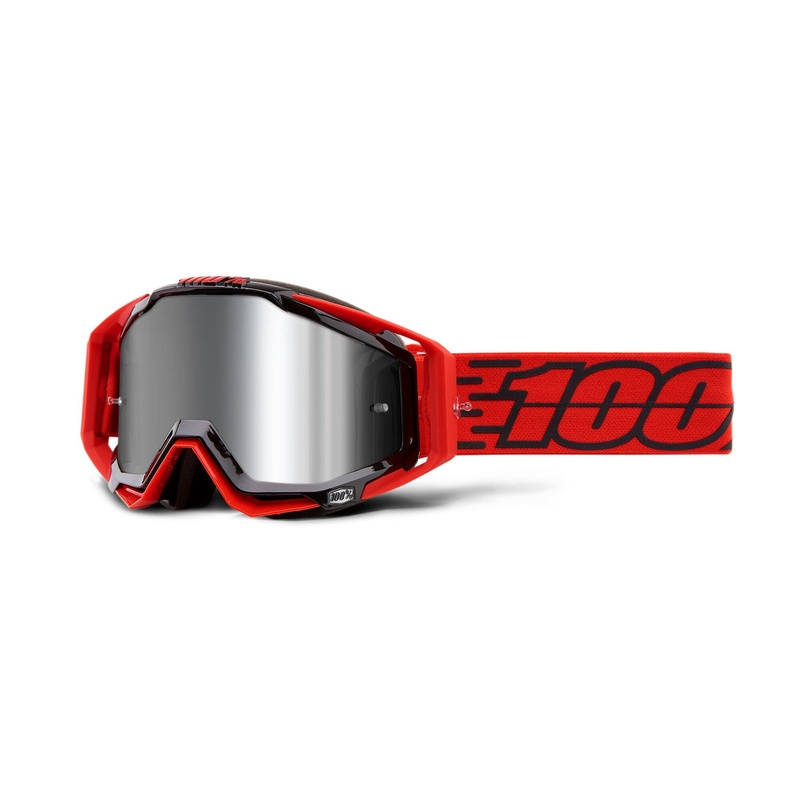 Motocrossbrille 100% RACECRAFT PLUS Toro (silber verspiegeltes Plexiglas)