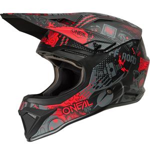 Motocross-Helm O'Neal 1SRS Vibrant matt schwarz-rot