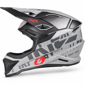 Motocross-Helm O'Neal 1SRS Voltixx matt schwarz-grau