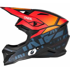 Motocross-Helm O'Neal 1SRS Voltixx, matt schwarz-orange