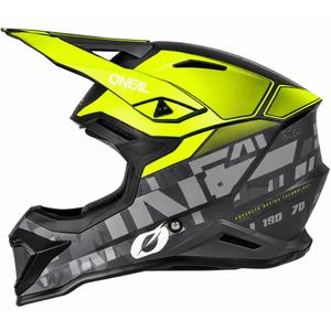 Motocross-Helm O'Neal 1SRS Voltixx, matt schwarz-fluoreszierend gelb