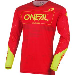 O'Neal Mayhem Paint rot-neongelbes Motocross-Trikot