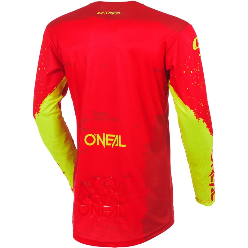 O'Neal Mayhem Paint rot-neongelbes Motocross-Trikot