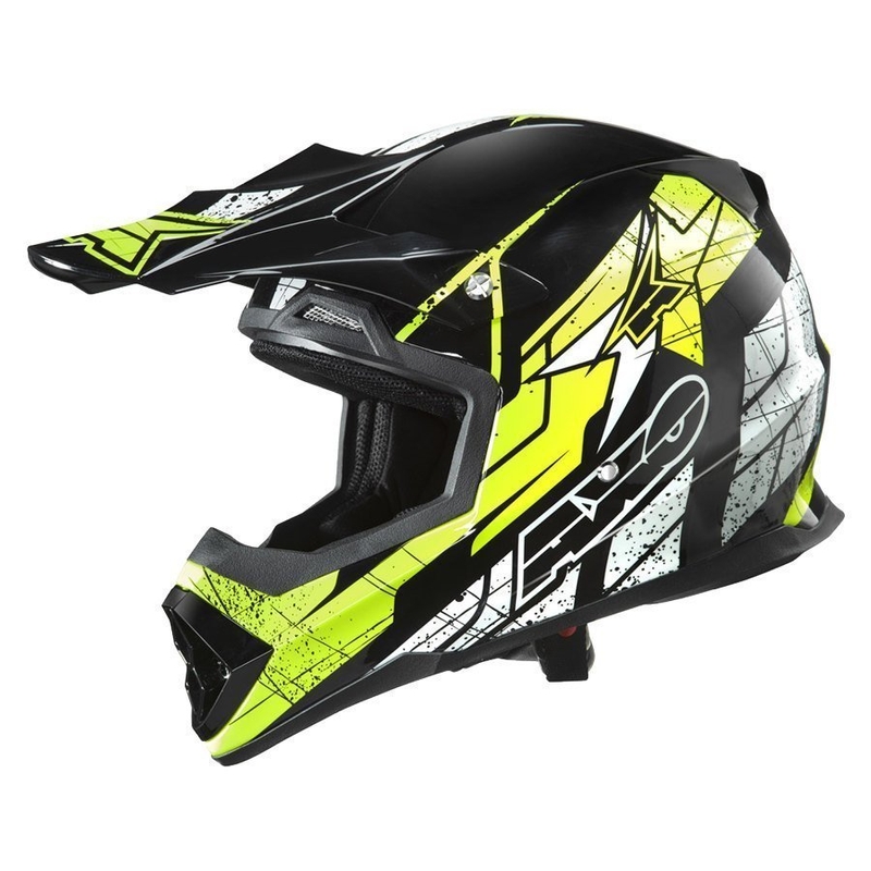 Motocross Helm AXO Tribe schwarz-gelb - II. Qualität