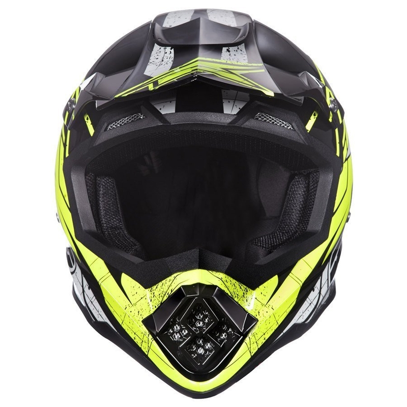 Motocross Helm AXO Tribe schwarz-gelb - II. Qualität