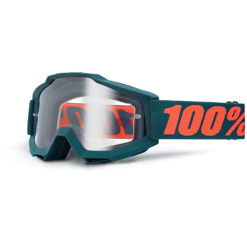 Motocrossbrille 100% Accuri OTG Gunmetal (klares Plexiglas)