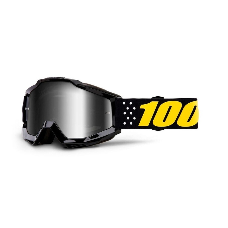Kinder Motocrossbrille 100% Accuri Pistol (silber verspiegeltes Plexiglas)