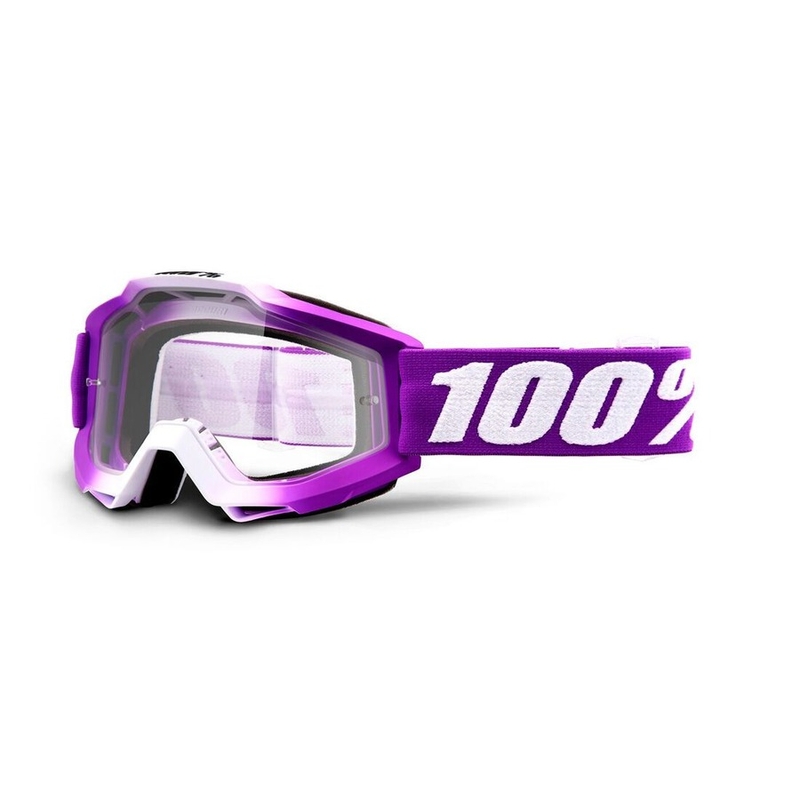Kinder-Motocrossbrille 100% Accuri Framboise (klares Plexiglas)