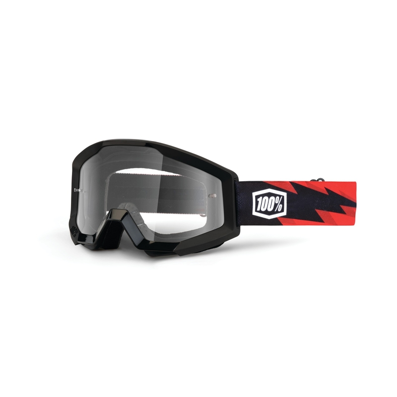 100% Strata Slash Motocross-Brille (klares Plexiglas)