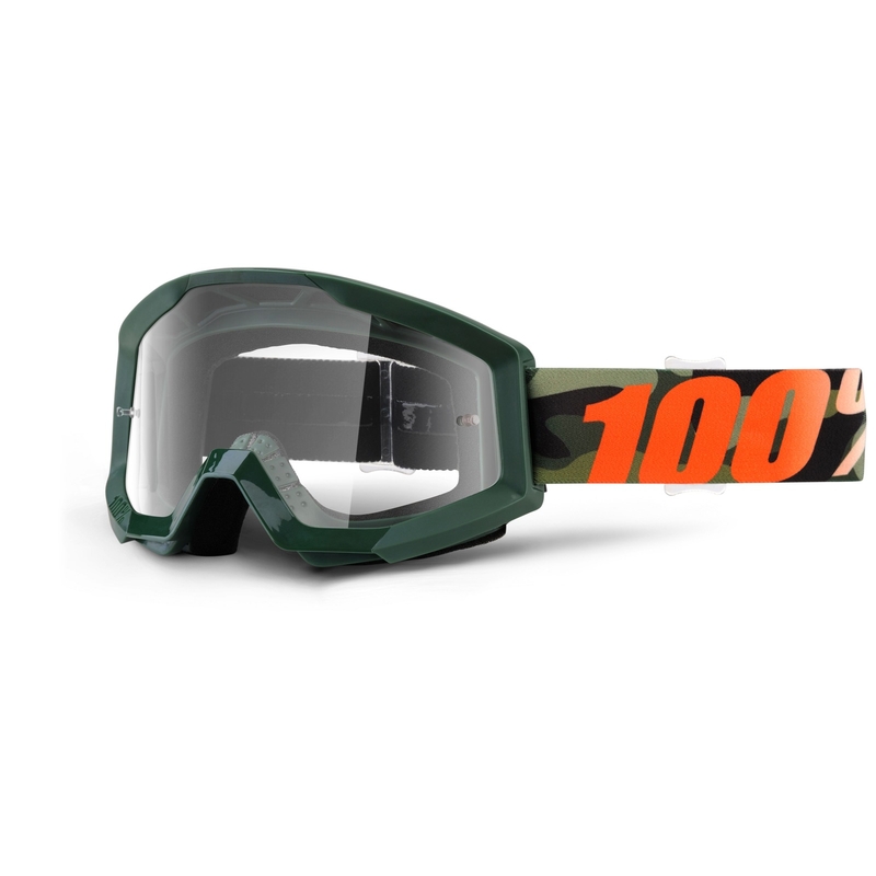 Motocross-Schutzbrille 100% Strata Huntitistan (klares Plexiglas)
