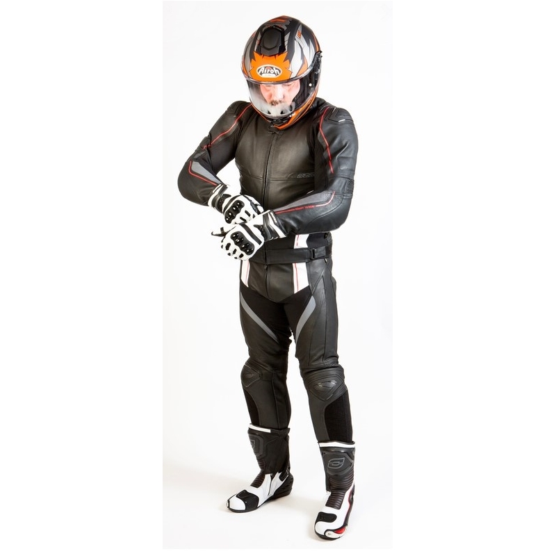 Ozone Volt Schwarz-Weiß-Motorradhosen