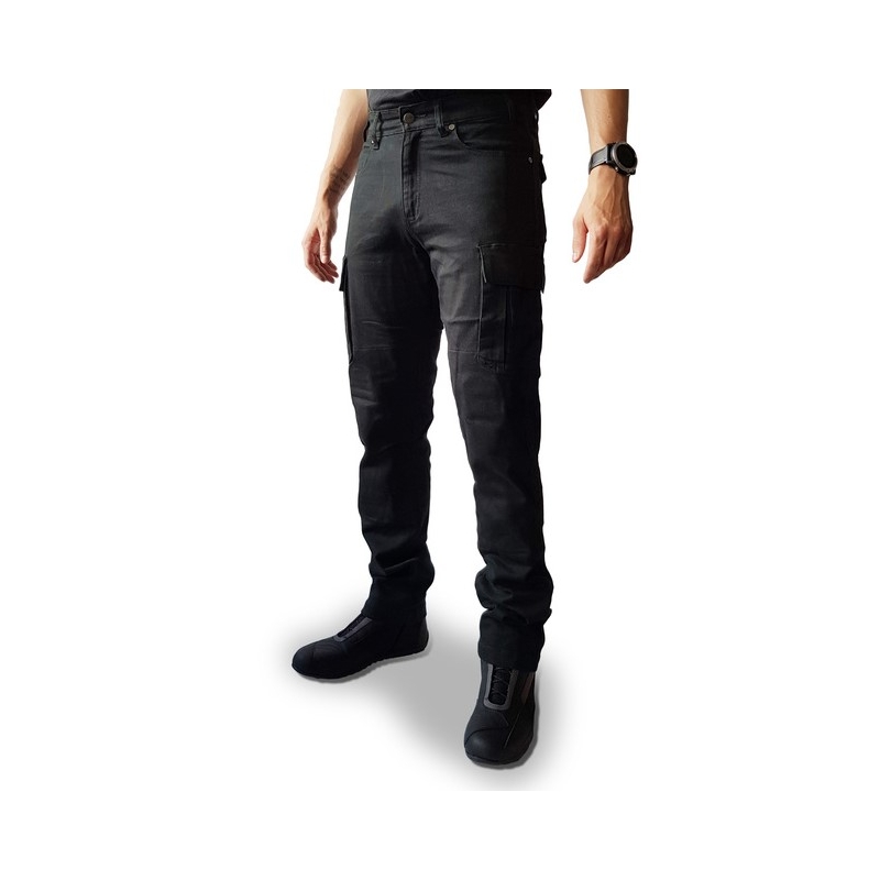 Ozone Shadow II Schwarze Motorradjeans Ausverkauf
