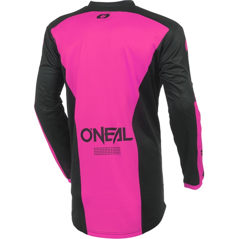 Damen-Motocross-Trikot O'Neal Element Racewear schwarz-pink