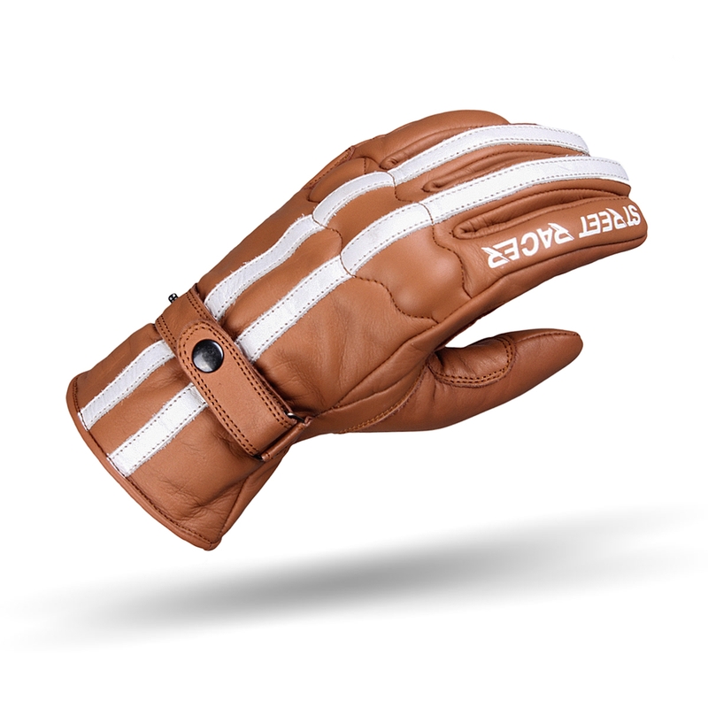 Street Racer Creme Motorradhandschuhe - Klasse II