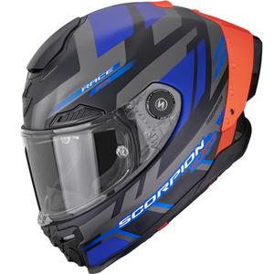 Scorpion EXO-RACE Air Carbon Fury Integralhelm für Motorräder, matt schwarz-grau-blau