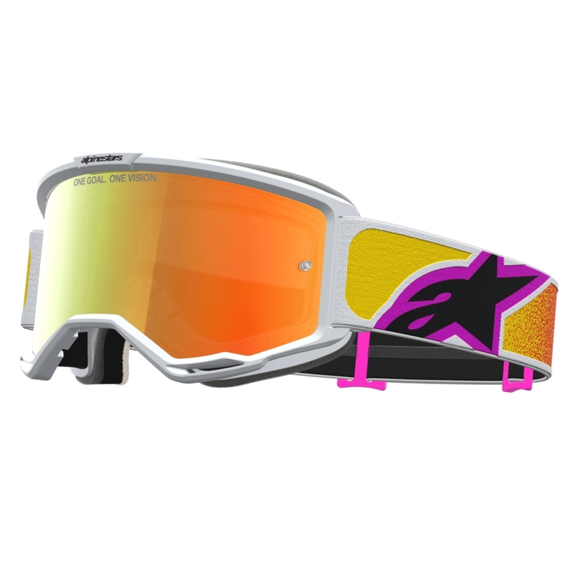 Alpinestars Vision 5 Drag Motocross-Brille orange-rot
