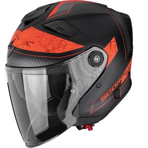 Scorpion EXO-GT Jet Crest offener Motorradhelm, mattschwarz-rot