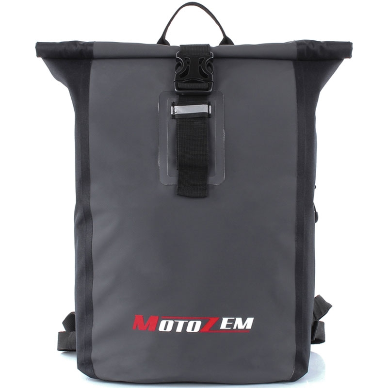 MotoZem wasserdichter Rucksack schwarz-grau
