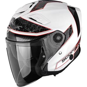 Scorpion EXO-GT Jet Crest offener Motorradhelm weiß-rot
