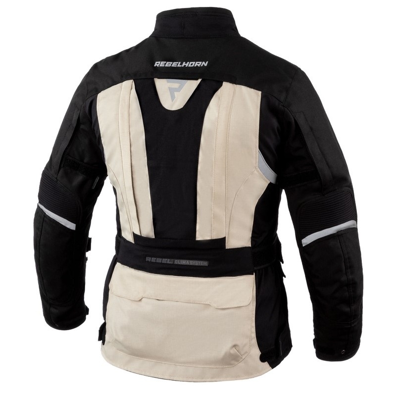 Rebelhorn Hardy II Damen Motorradjacke Schwarz und Sand