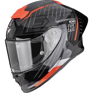 Scorpion EXO-R1 EVO II Air Surge Integralhelm für Motorräder, schwarz-rot