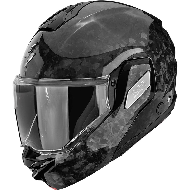 Scorpion EXO-TECH II Onyx Carbon Klapphelm für Motorräder, schwarz