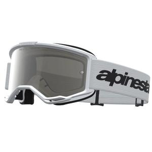 Alpinestars Vision 3 Wordmark Motocross-Brille weiß-schwarz