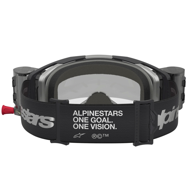 Alpinestars Vision 8 Amber Roll-Off Wide Vision Motocross-Brille Schwarz-Silber