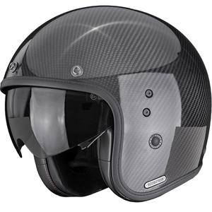 Scorpion Belfast II Carbon Solid offener Motorradhelm Schwarz