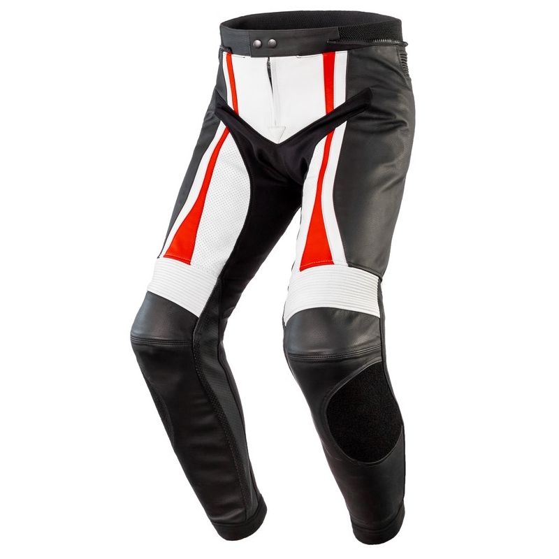 Rebelhorn Piston II PRO schwarz-weiß-fluorrot Motorradhose Ausverkauf