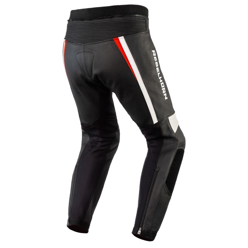 Rebelhorn Piston II PRO schwarz-weiß-fluorrot Motorradhose Ausverkauf