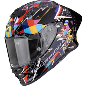 Scorpion EXO-R1 EVO II Air Pouls Integralhelm für Motorräder, schwarz-mehrfarbig
