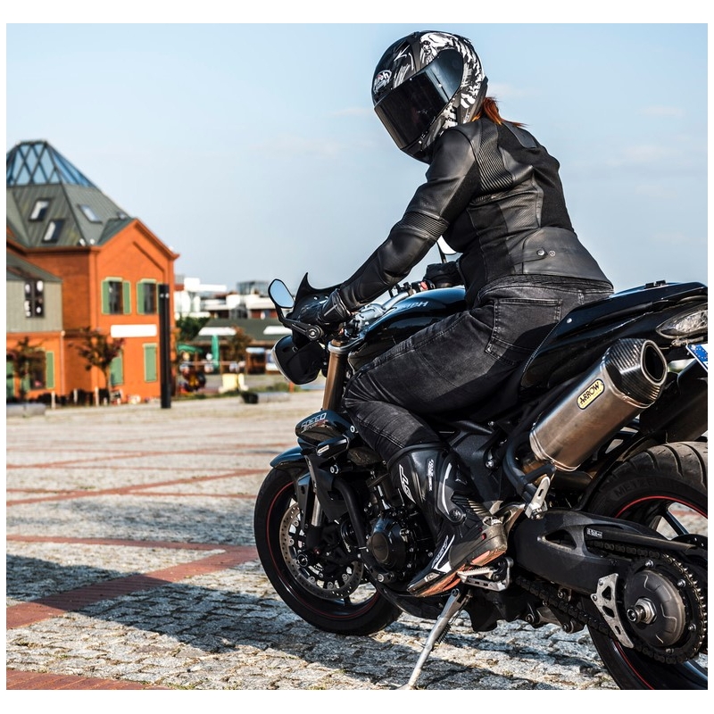 Frauen Rebelhorn Rocket Black Motorradjacke Ausverkauf