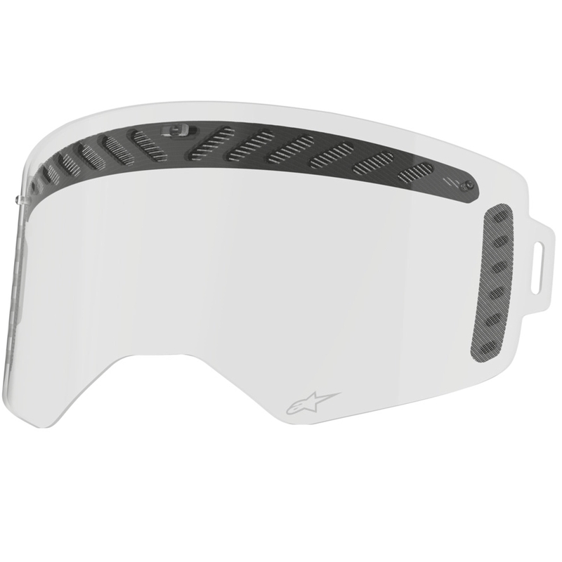 Klares, belüftetes Visier mit Modulatorfunktion für Alpinestars Supertech Skibrillen