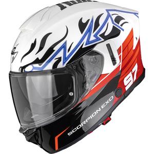 Scorpion EXO-530 Air JSK 97 Integralhelm für Motorräder, weiß-rot