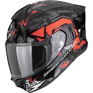 Scorpion EXO-530 Air Meteor Integralhelm für Motorräder, schwarz-silber-rot