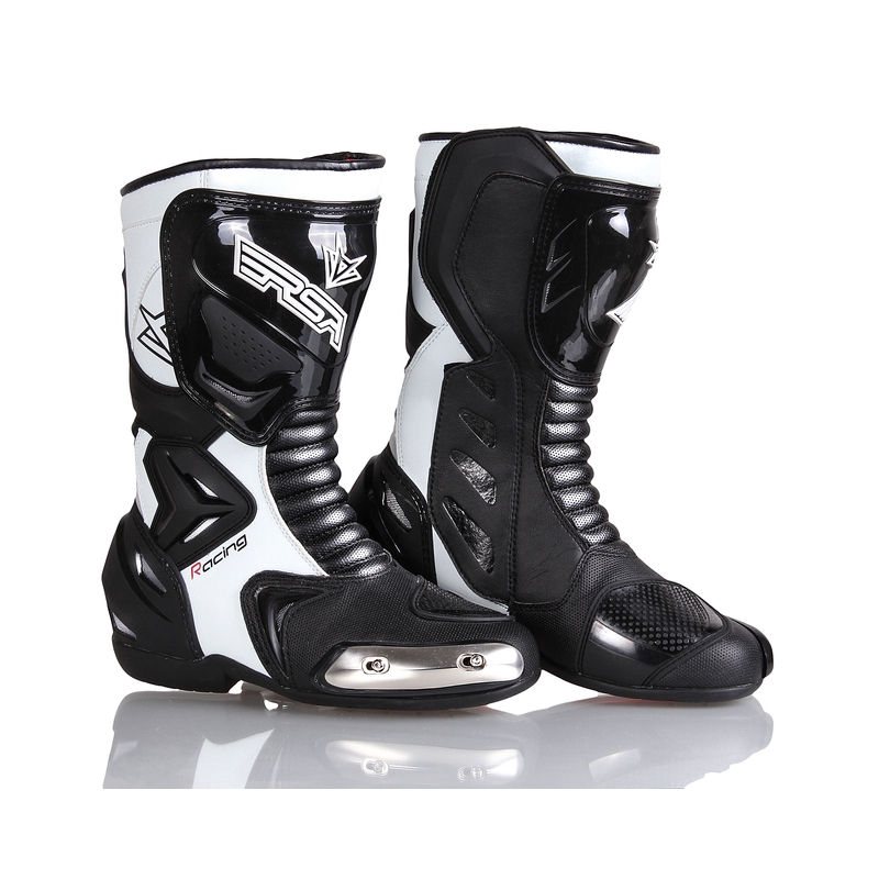 Moto Schuhe RSA Racing II weiß-schwarz Ausverkauf