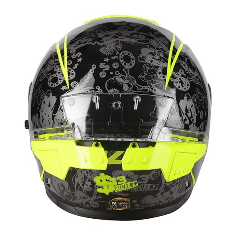 Lazer Rafale SR $13 Original schwarz-grau-fluo gelb Integral Motorradhelm Ausverkauf