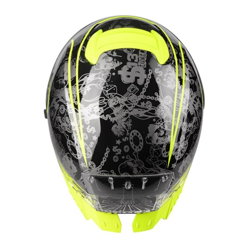 Lazer Rafale SR $13 Original schwarz-grau-fluo gelb Integral Motorradhelm Ausverkauf